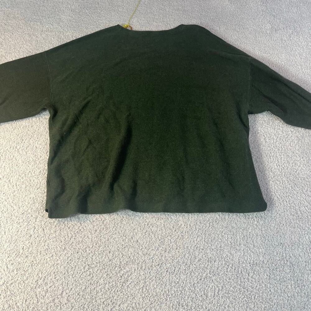 Pure Jill Forrest green pocket sweater cotton/viscose/silk/wool blend size L - Picture 5 of 8